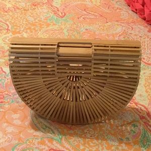 NWOT Wooden/Bamboo Bag